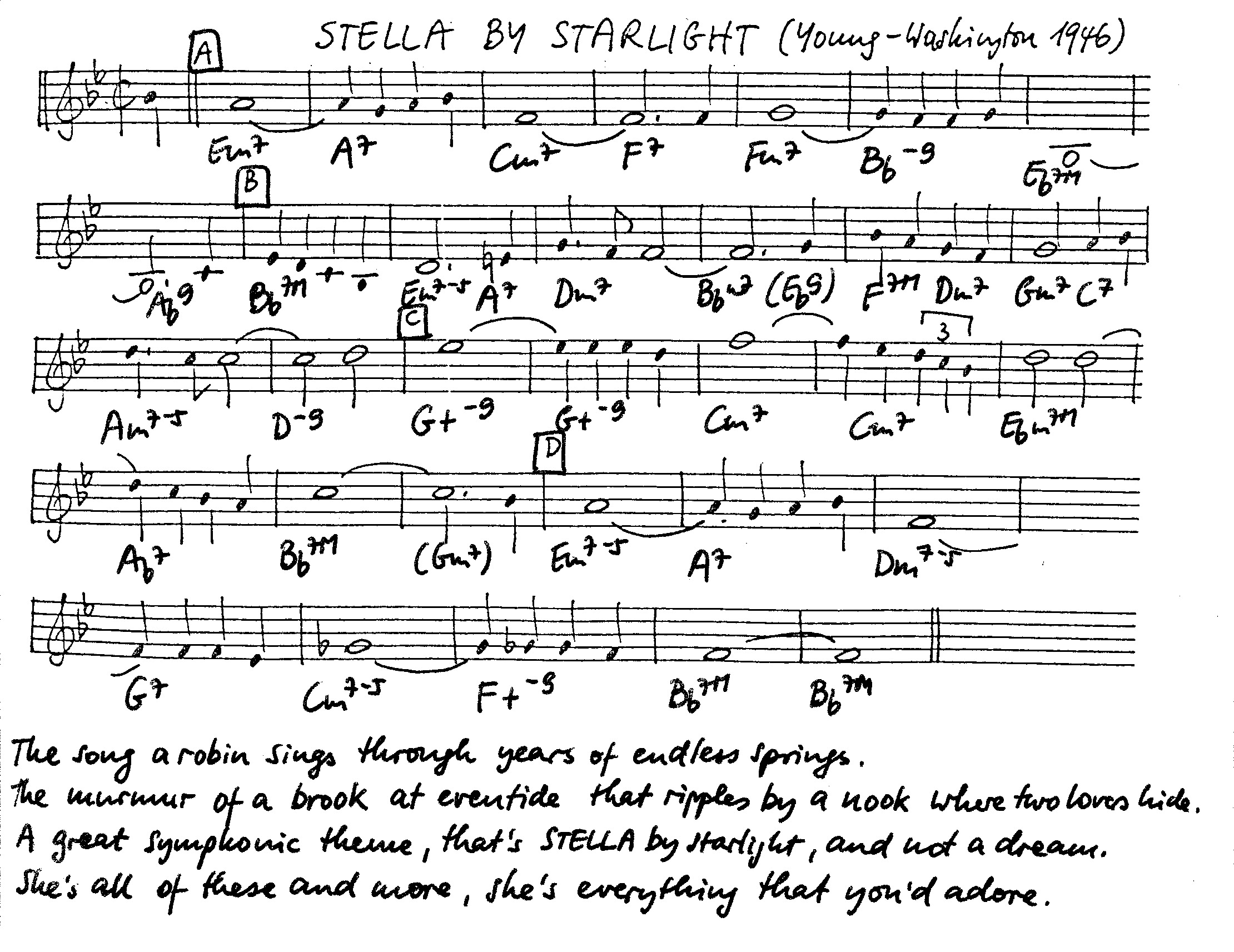 stella by starlight leadsheet – book us for your next 20s or gatsby event